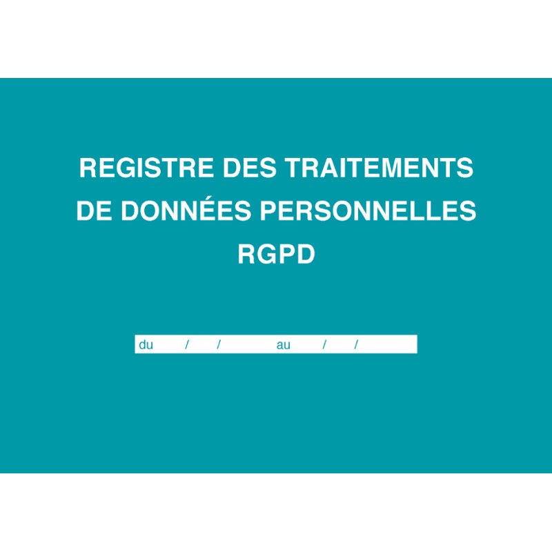 ELVE guide Traitement des données personnelles RGPD, A4 paysage, vert émeraude, 60 pages